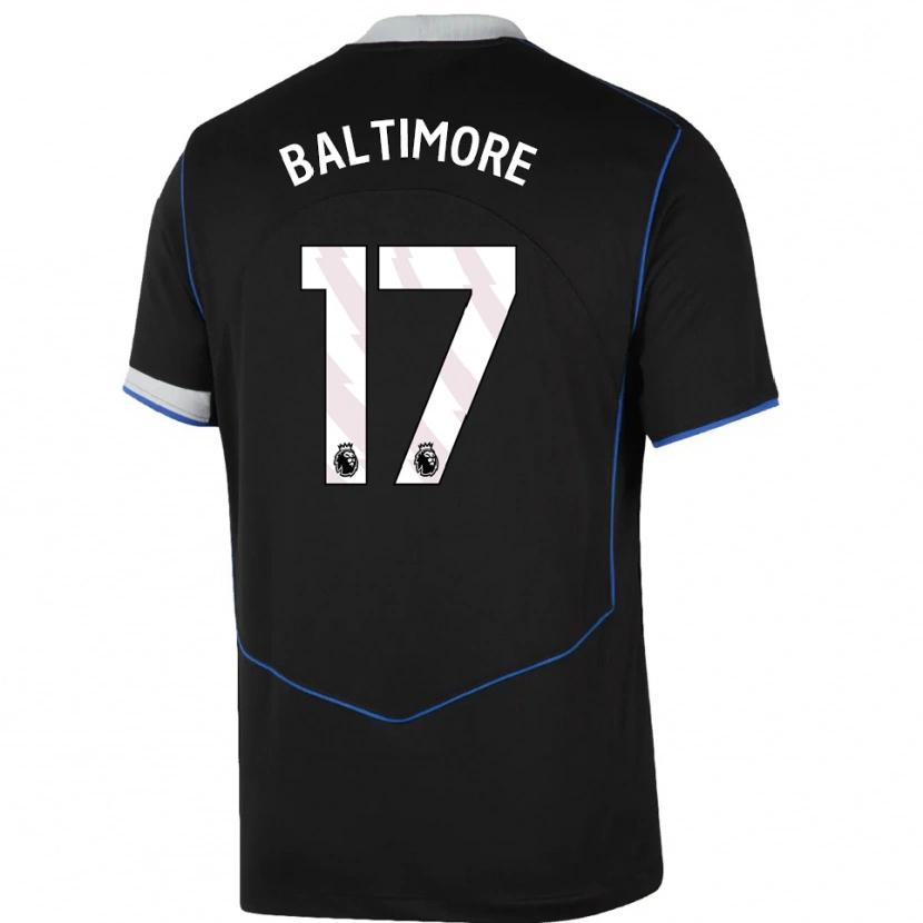 Danxen Kvinder Sandy Baltimore #17 Sort Blå Sølv Tredje Sæt Spillertrøjer 2025/26 Trøje T-Shirt