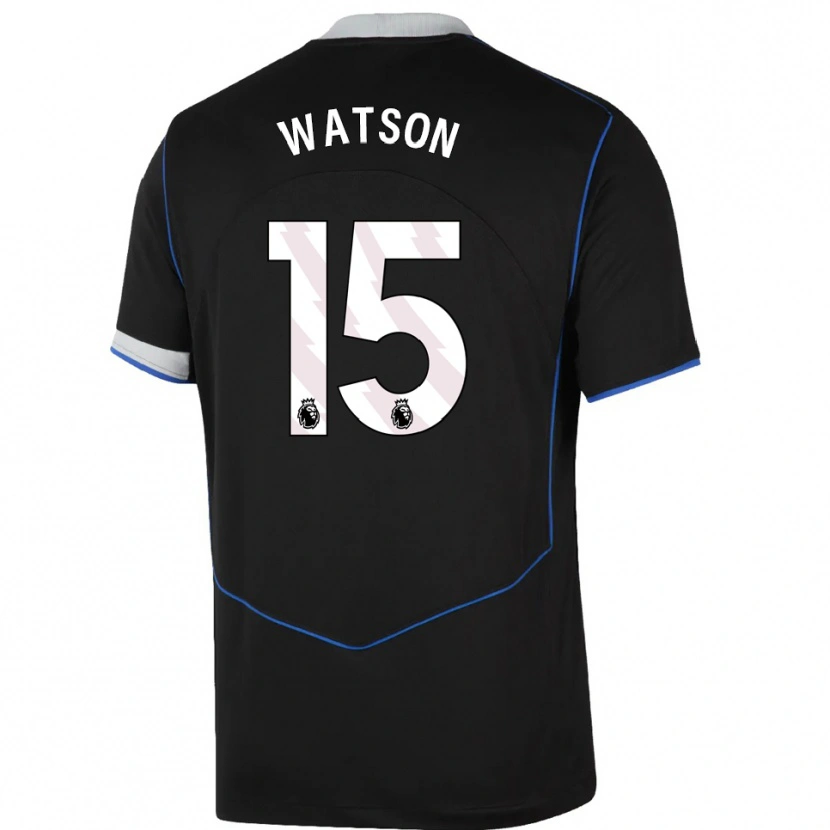 Danxen Kvinder Reggie Watson #15 Sort Blå Sølv Tredje Sæt Spillertrøjer 2025/26 Trøje T-Shirt