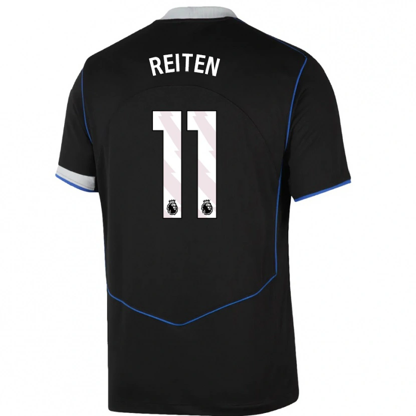 Danxen Kvinder Guro Reiten #11 Sort Blå Sølv Tredje Sæt Spillertrøjer 2025/26 Trøje T-Shirt