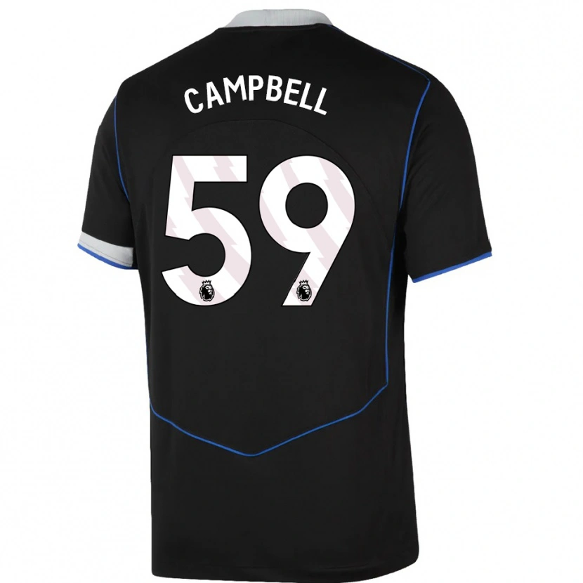 Danxen Kvinder Harrison Murray-Campbell #59 Sort Blå Sølv Tredje Sæt Spillertrøjer 2025/26 Trøje T-Shirt