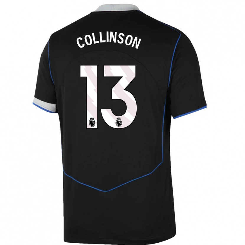 Danxen Kvinder Isaac Collinson #13 Sort Blå Sølv Tredje Sæt Spillertrøjer 2025/26 Trøje T-Shirt