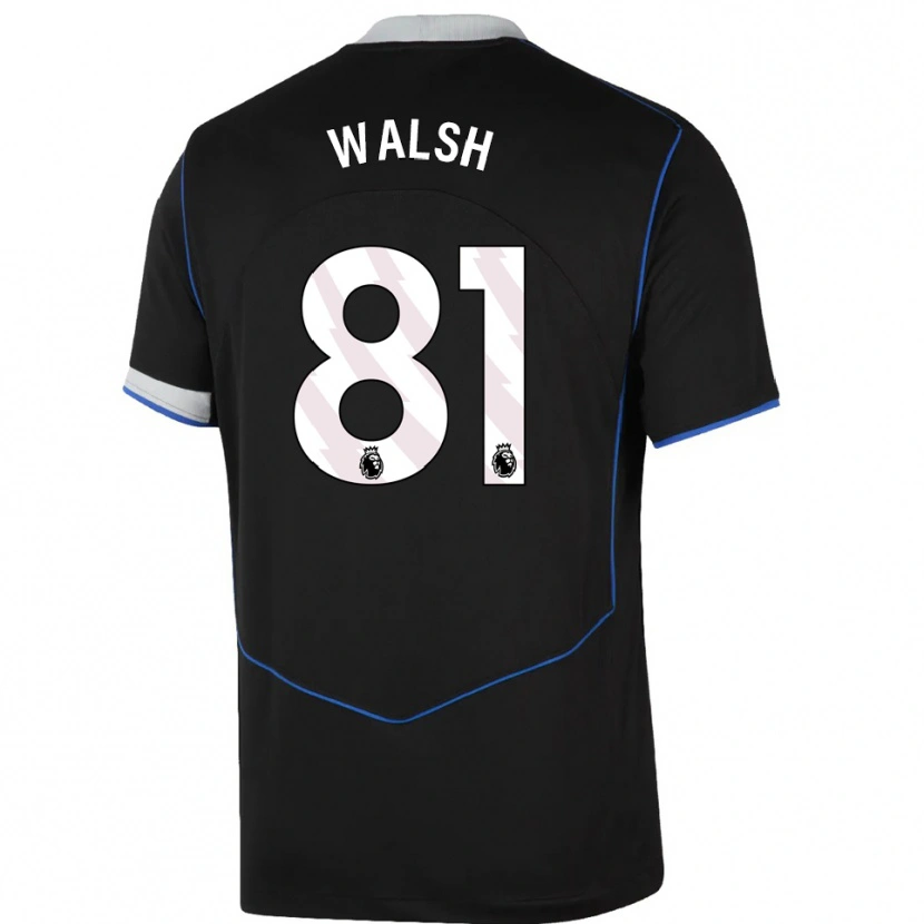 Danxen Kvinder Reggie Walsh #81 Sort Blå Sølv Tredje Sæt Spillertrøjer 2025/26 Trøje T-Shirt