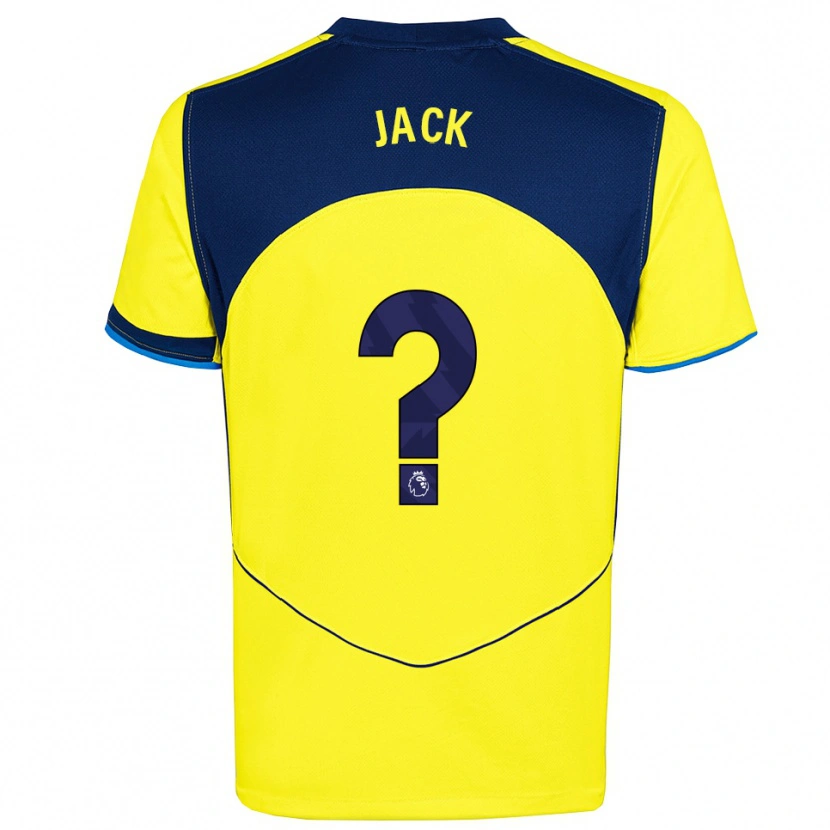Danxen Kvinder Mikel Jack #0 Gul Navy Tredje Sæt Spillertrøjer 2025/26 Trøje T-Shirt