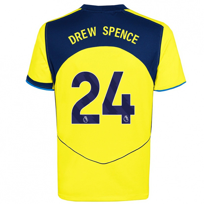 Danxen Kvinder Drew Spence #24 Gul Navy Tredje Sæt Spillertrøjer 2025/26 Trøje T-Shirt
