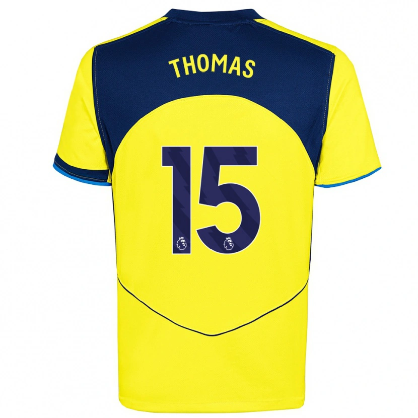 Danxen Kvinder Cameron Thomas #15 Gul Navy Tredje Sæt Spillertrøjer 2025/26 Trøje T-Shirt