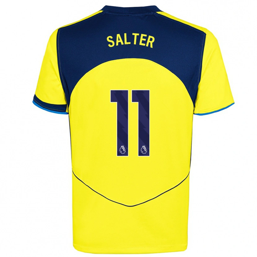 Danxen Kvinder Oliver Salter #11 Gul Navy Tredje Sæt Spillertrøjer 2025/26 Trøje T-Shirt