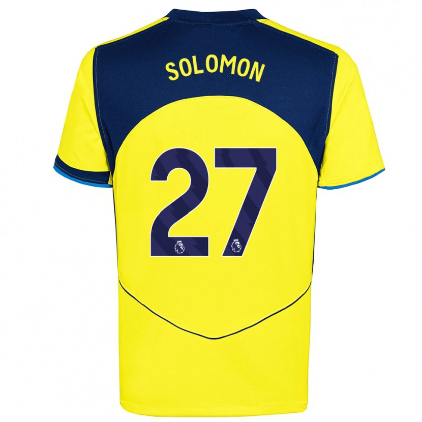 Danxen Kvinder Manor Solomon #27 Gul Navy Tredje Sæt Spillertrøjer 2025/26 Trøje T-Shirt