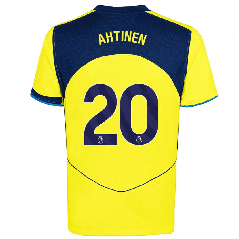 Danxen Kvinder Olga Ahtinen #20 Gul Navy Tredje Sæt Spillertrøjer 2025/26 Trøje T-Shirt