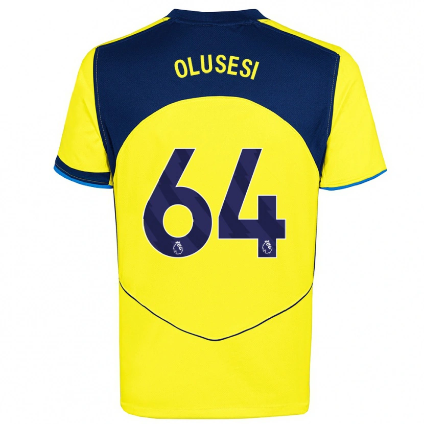 Danxen Kvinder Callum Olusesi #64 Gul Navy Tredje Sæt Spillertrøjer 2025/26 Trøje T-Shirt