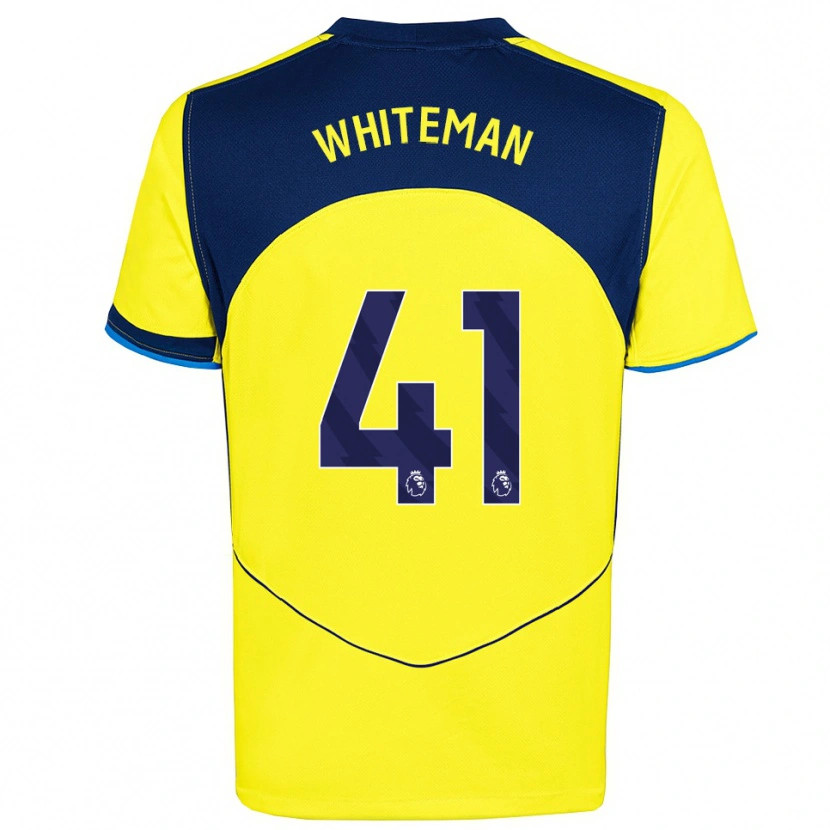 Danxen Kvinder Alfie Whiteman #41 Gul Navy Tredje Sæt Spillertrøjer 2025/26 Trøje T-Shirt