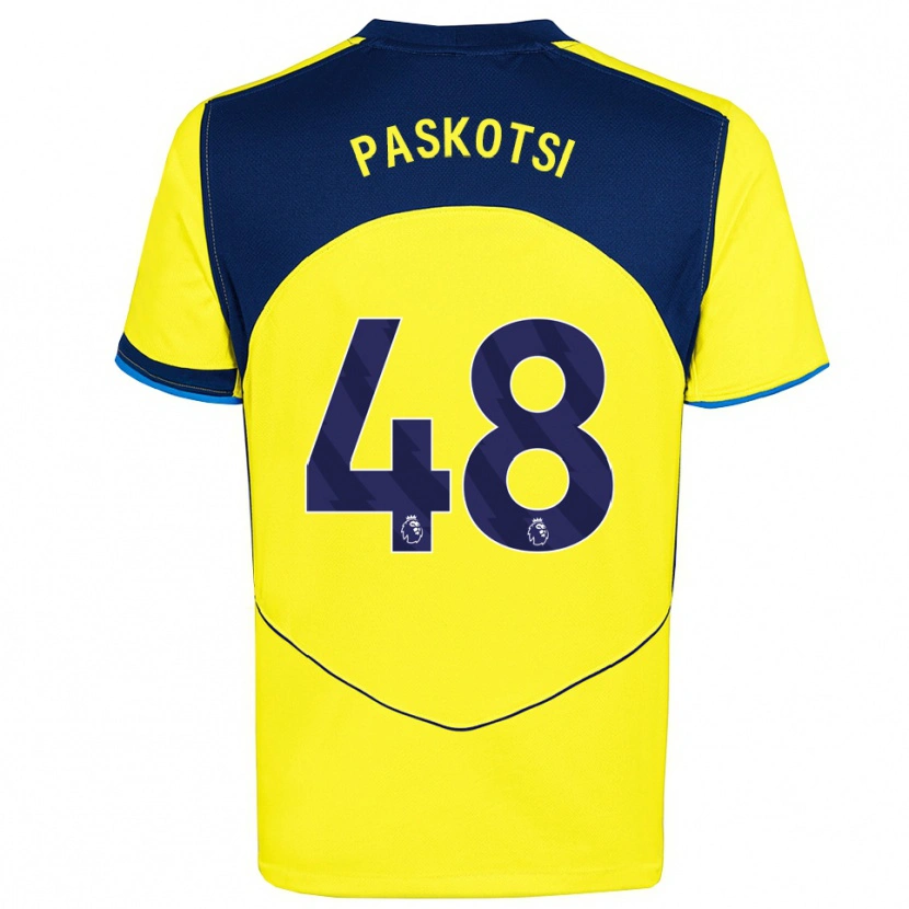 Danxen Kvinder Maksim Paskotsi #48 Gul Navy Tredje Sæt Spillertrøjer 2025/26 Trøje T-Shirt