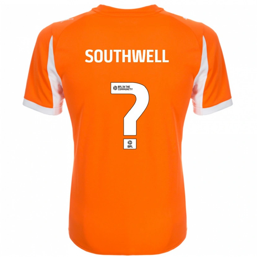 Danxen Børn Olivia Southwell #0 Orange Hvid Hjemmebane Spillertrøjer 2025/26 Trøje T-Shirt