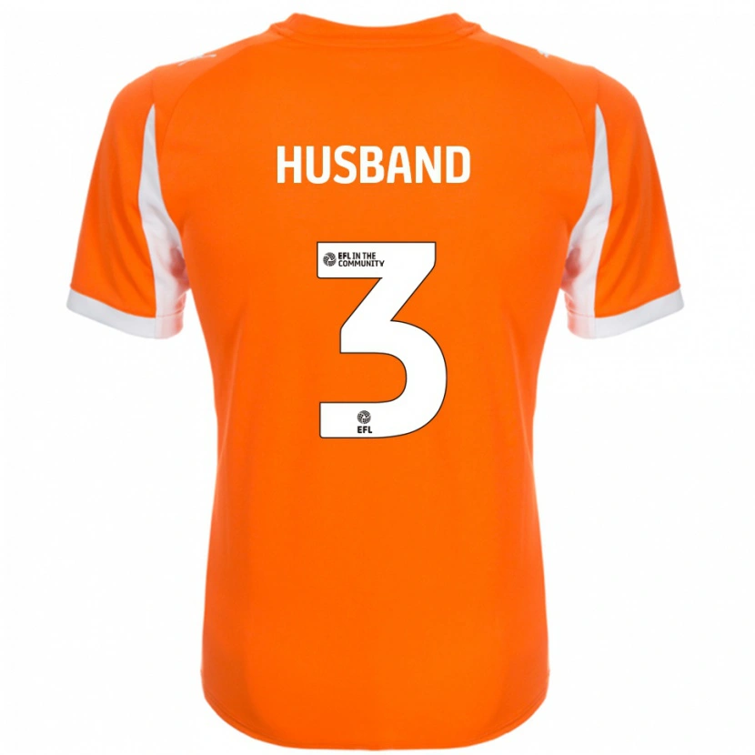 Danxen Børn James Husband #3 Orange Hvid Hjemmebane Spillertrøjer 2025/26 Trøje T-Shirt