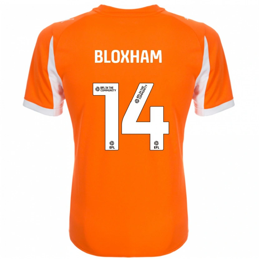 Danxen Børn Tom Bloxham #14 Orange Hvid Hjemmebane Spillertrøjer 2025/26 Trøje T-Shirt