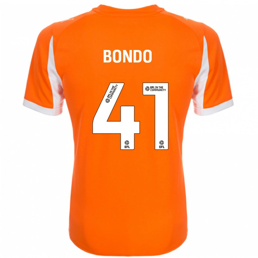 Danxen Børn Terry Bondo #41 Orange Hvid Hjemmebane Spillertrøjer 2025/26 Trøje T-Shirt