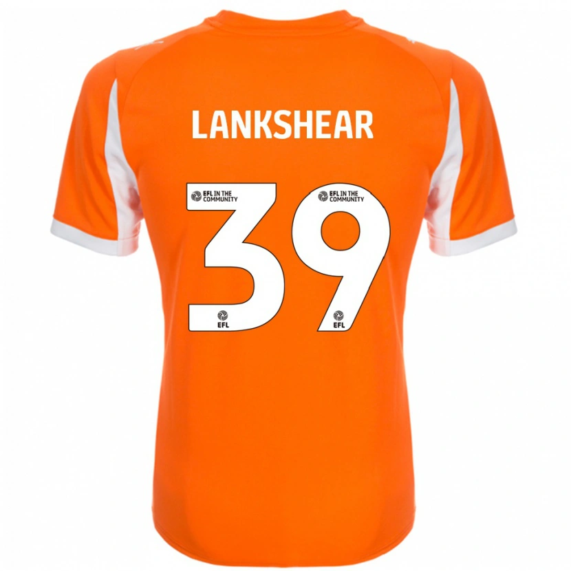 Danxen Børn Alex Lankshear #39 Orange Hvid Hjemmebane Spillertrøjer 2025/26 Trøje T-Shirt