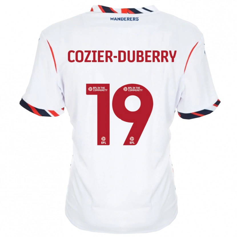 Danxen Børn Amario Cozier-Duberry #19 Hvid Rød Hjemmebane Spillertrøjer 2025/26 Trøje T-Shirt