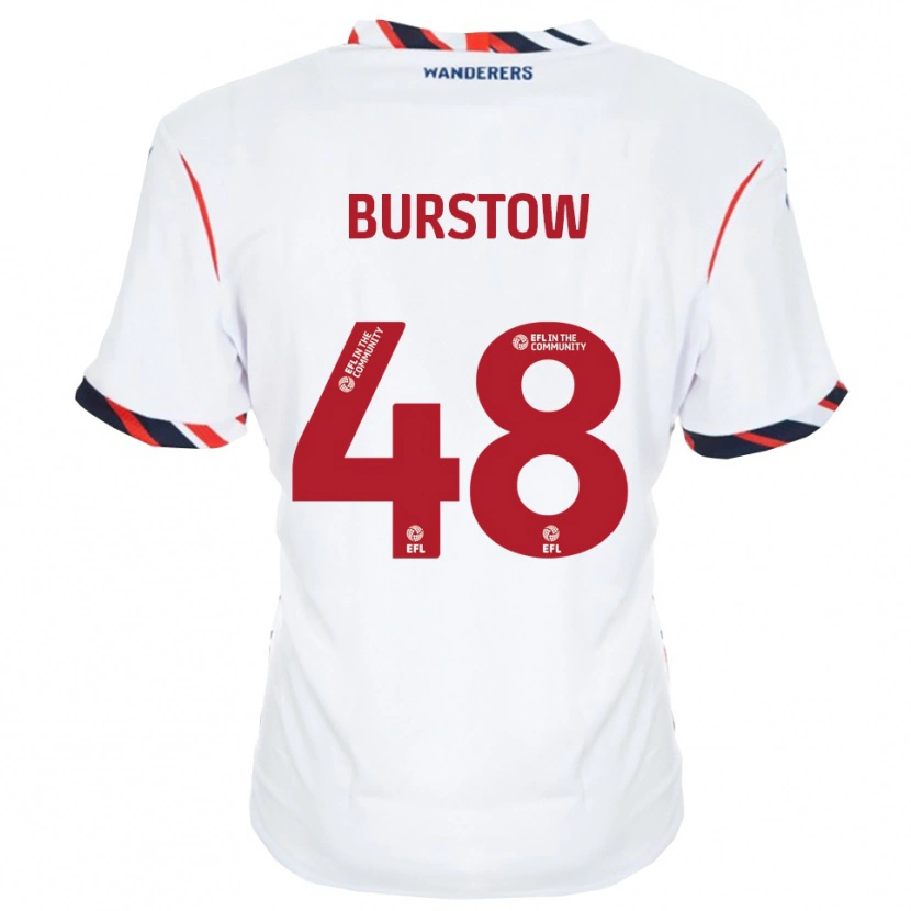 Danxen Børn Mason Burstow #48 Hvid Rød Hjemmebane Spillertrøjer 2025/26 Trøje T-Shirt