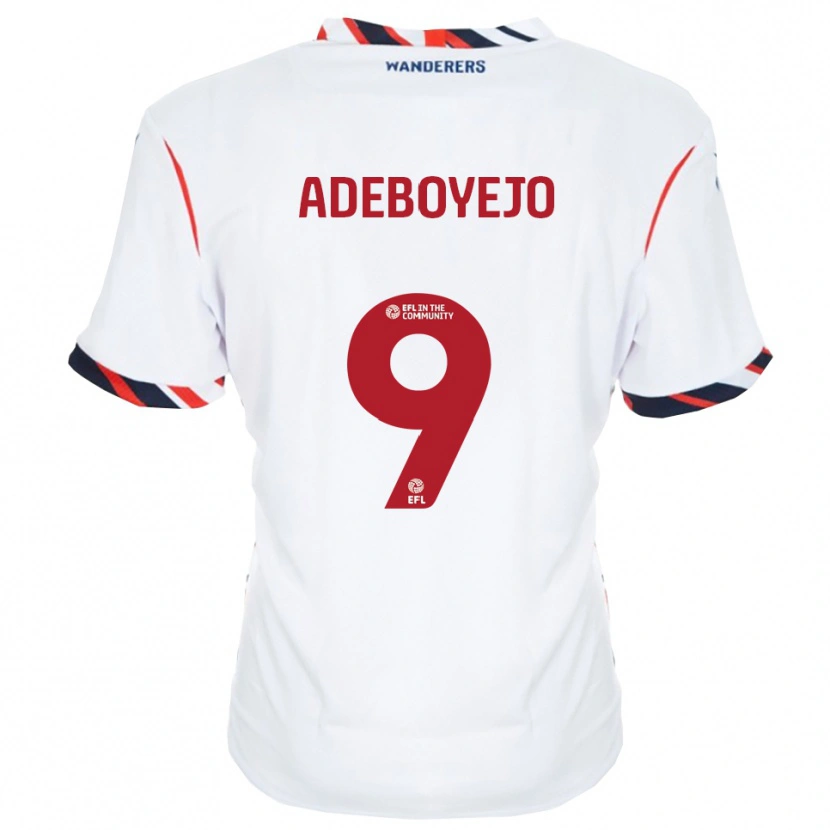Danxen Børn Victor Adeboyejo #9 Hvid Rød Hjemmebane Spillertrøjer 2025/26 Trøje T-Shirt