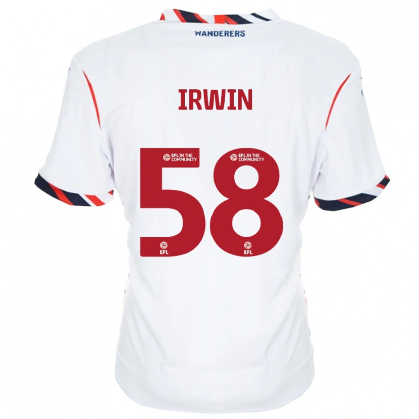 Danxen Børn Harley Irwin #58 Hvid Rød Hjemmebane Spillertrøjer 2025/26 Trøje T-Shirt