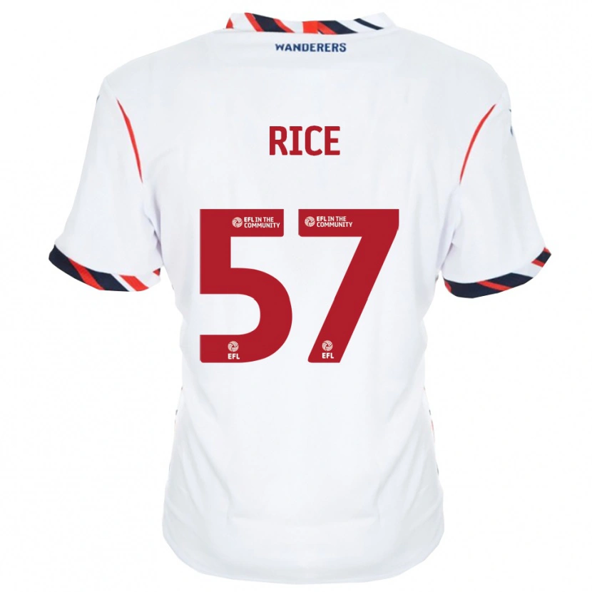 Danxen Børn Harrison Rice #57 Hvid Rød Hjemmebane Spillertrøjer 2025/26 Trøje T-Shirt