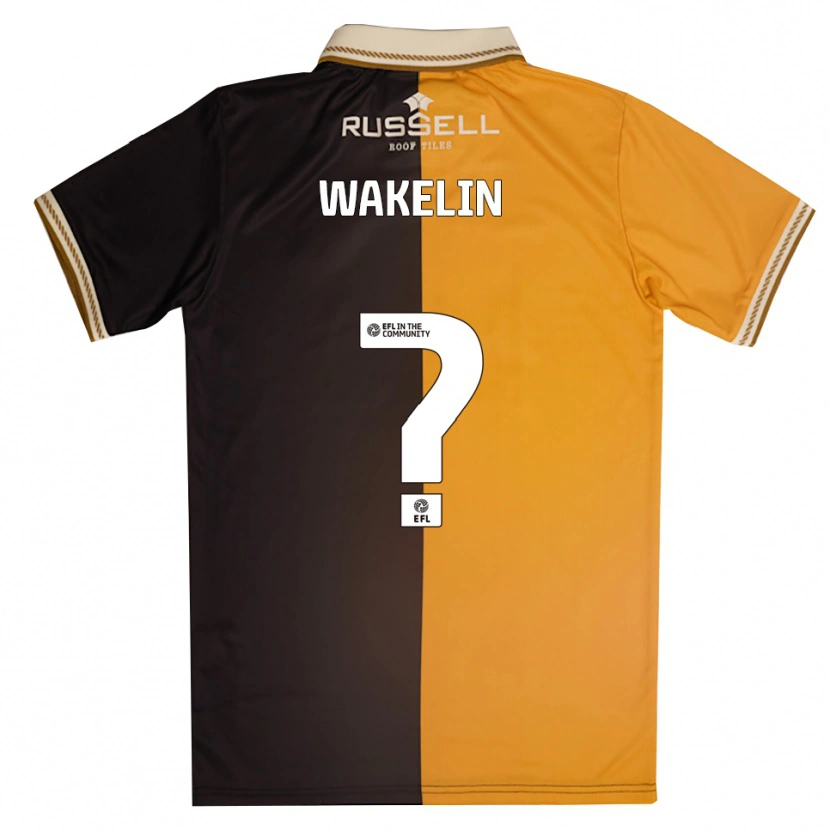 Danxen Børn Ronny Wakelin #0 Gul Sort Hjemmebane Spillertrøjer 2025/26 Trøje T-Shirt