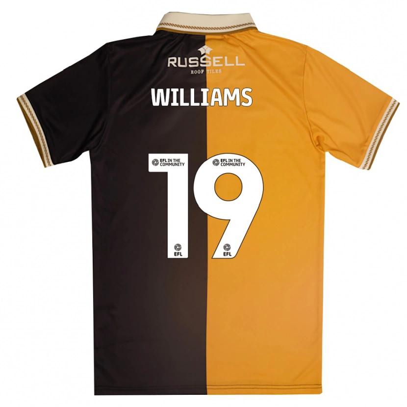 Danxen Børn Dylan Williams #19 Gul Sort Hjemmebane Spillertrøjer 2025/26 Trøje T-Shirt