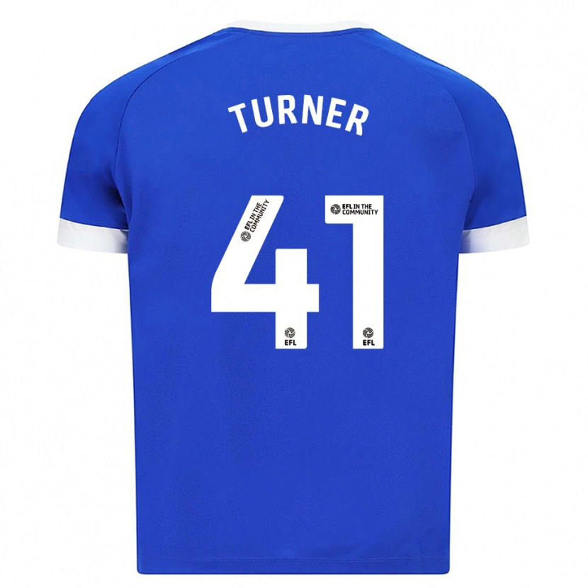 Danxen Børn Matthew Turner #41 Blå Hvid Hjemmebane Spillertrøjer 2025/26 Trøje T-Shirt