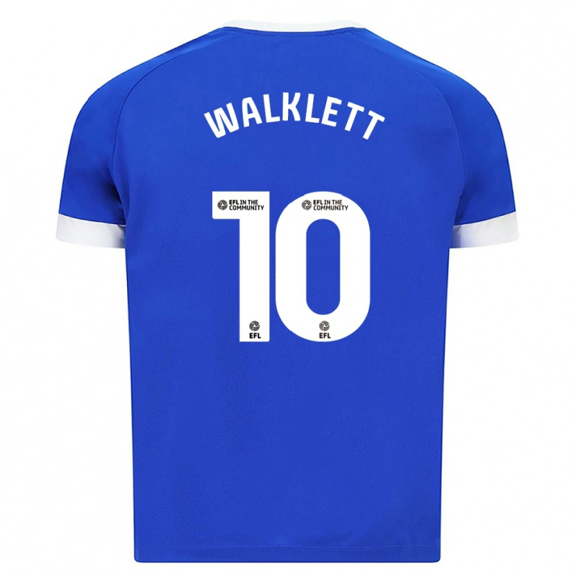 Danxen Børn Kerry Walklett #10 Blå Hvid Hjemmebane Spillertrøjer 2025/26 Trøje T-Shirt
