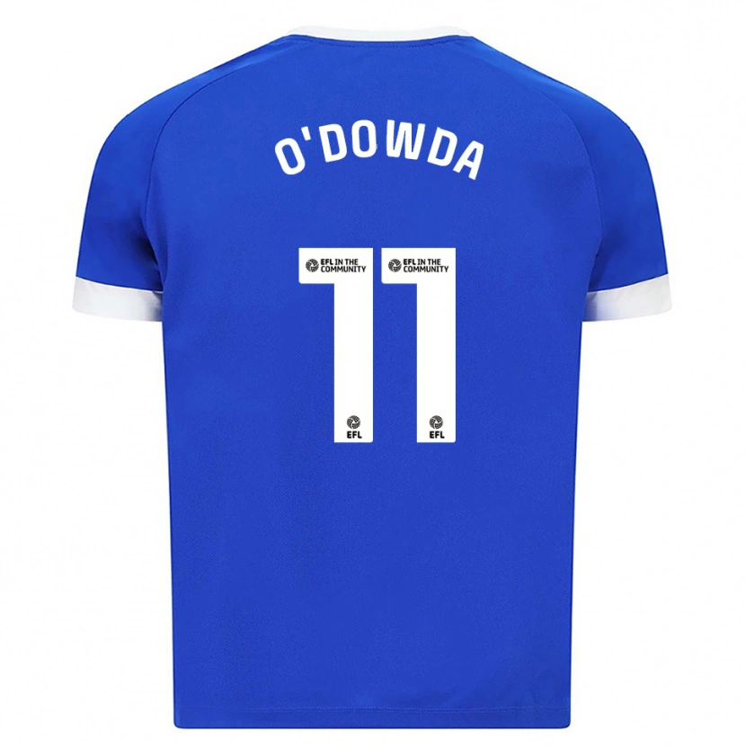 Danxen Børn Callum O'dowda #11 Blå Hvid Hjemmebane Spillertrøjer 2025/26 Trøje T-Shirt