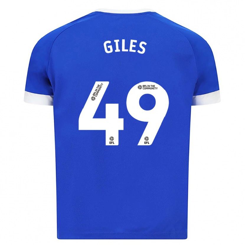 Danxen Børn Luey Giles #49 Blå Hvid Hjemmebane Spillertrøjer 2025/26 Trøje T-Shirt