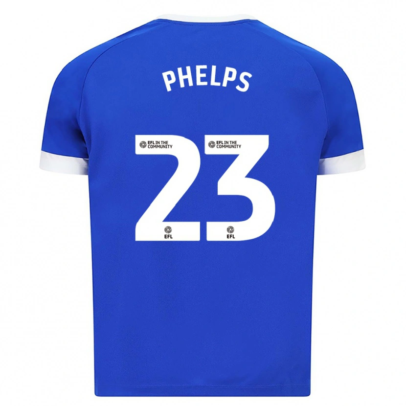 Danxen Børn Anna Phelps #23 Blå Hvid Hjemmebane Spillertrøjer 2025/26 Trøje T-Shirt