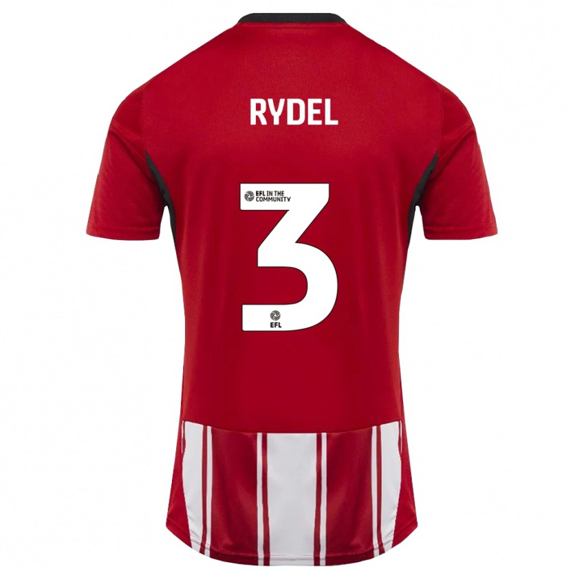 Danxen Børn Ryan Rydel #3 Rød Hvid Sort Hjemmebane Spillertrøjer 2025/26 Trøje T-Shirt