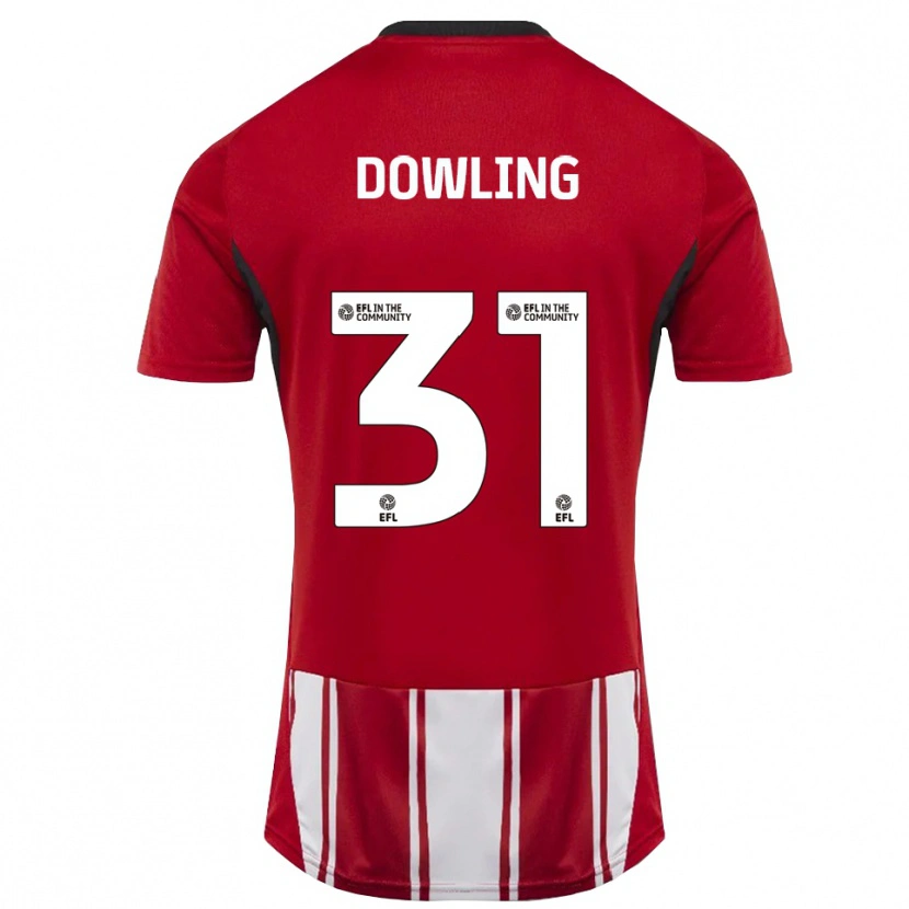 Danxen Børn Lily Dowling #31 Rød Hvid Sort Hjemmebane Spillertrøjer 2025/26 Trøje T-Shirt