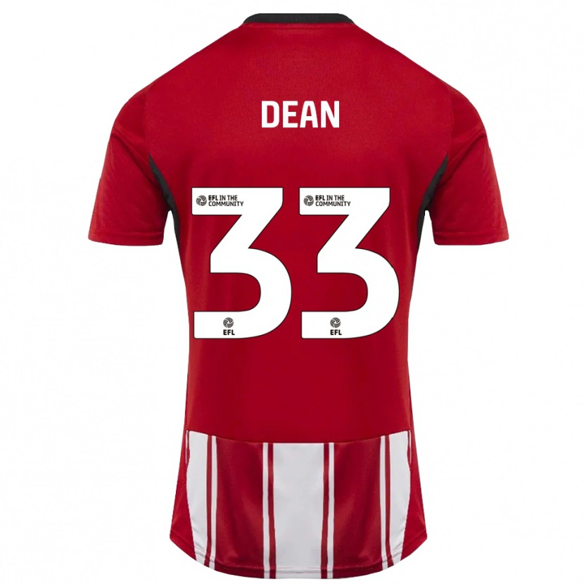 Danxen Børn Tom Dean #33 Rød Hvid Sort Hjemmebane Spillertrøjer 2025/26 Trøje T-Shirt