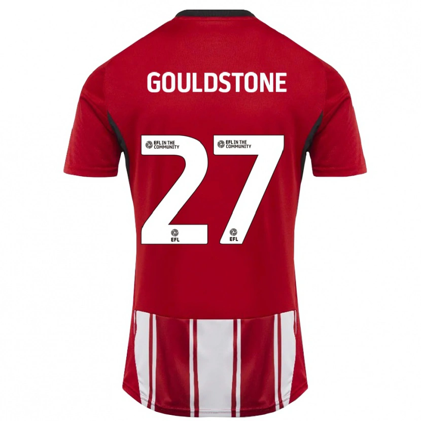 Danxen Børn Lemoni Gouldstone #27 Rød Hvid Sort Hjemmebane Spillertrøjer 2025/26 Trøje T-Shirt