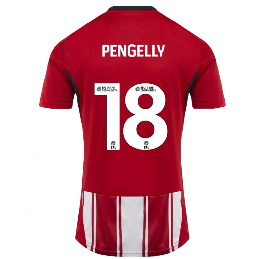 Danxen Børn Connie Pengelly #18 Rød Hvid Sort Hjemmebane Spillertrøjer 2025/26 Trøje T-Shirt