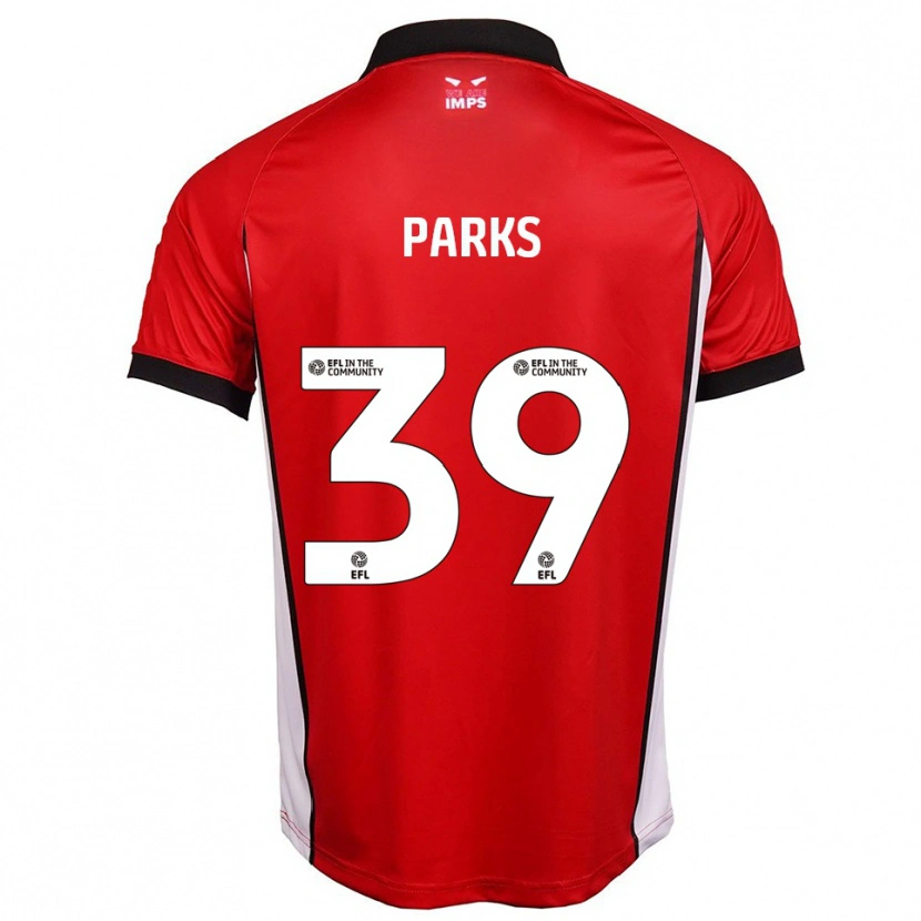 Danxen Børn Charlie Parks #39 Rød Hvid Hjemmebane Spillertrøjer 2025/26 Trøje T-Shirt