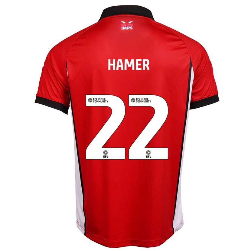 Danxen Børn Tom Hamer #22 Rød Hvid Hjemmebane Spillertrøjer 2025/26 Trøje T-Shirt
