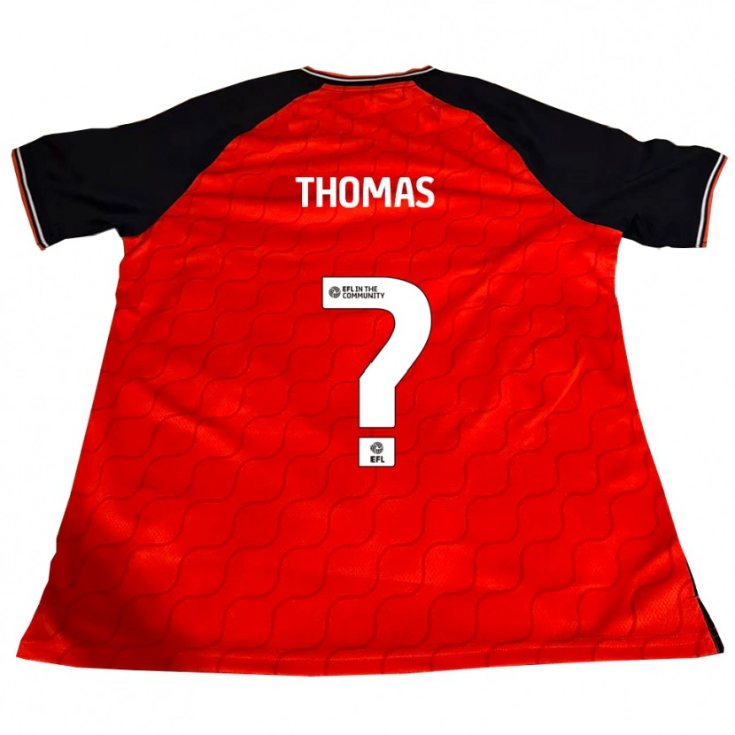 Danxen Børn Lucas Thomas #0 Orange Sort Hvid Hjemmebane Spillertrøjer 2025/26 Trøje T-Shirt
