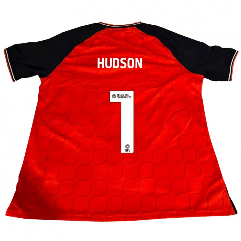 Danxen Børn Sarah Hudson #1 Orange Sort Hvid Hjemmebane Spillertrøjer 2025/26 Trøje T-Shirt