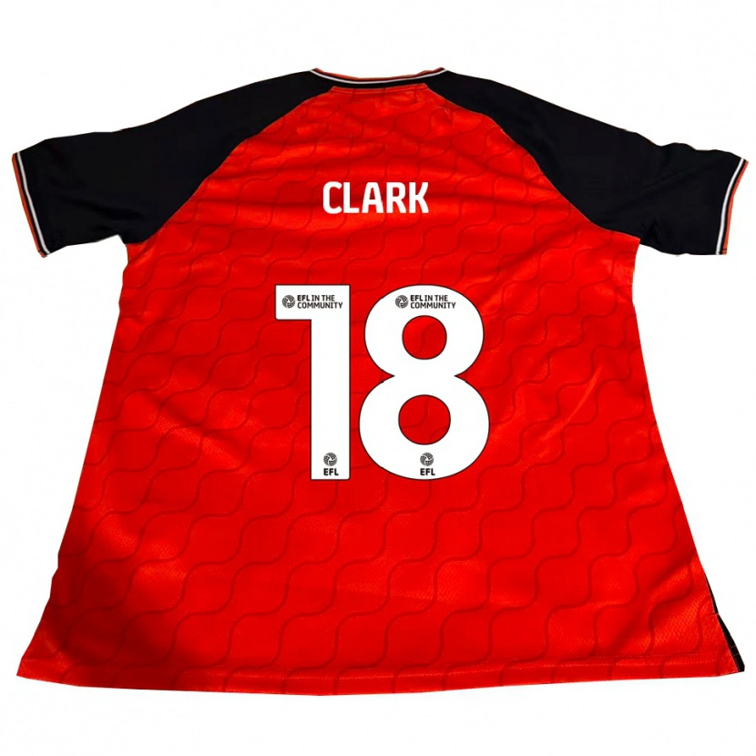 Danxen Børn Jordan Clark #18 Orange Sort Hvid Hjemmebane Spillertrøjer 2025/26 Trøje T-Shirt