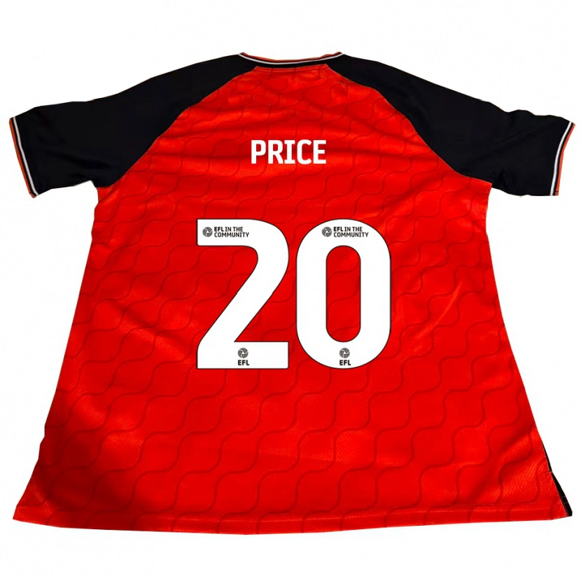 Danxen Børn Erin Price #20 Orange Sort Hvid Hjemmebane Spillertrøjer 2025/26 Trøje T-Shirt