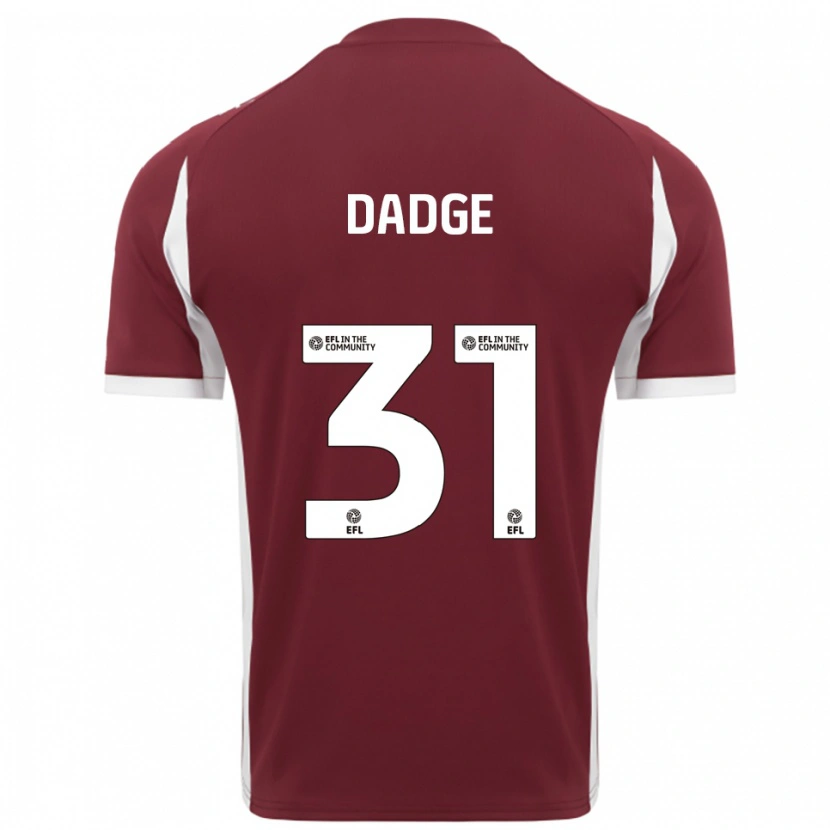Danxen Børn James Dadge #31 Burgunder Hvid Hjemmebane Spillertrøjer 2025/26 Trøje T-Shirt