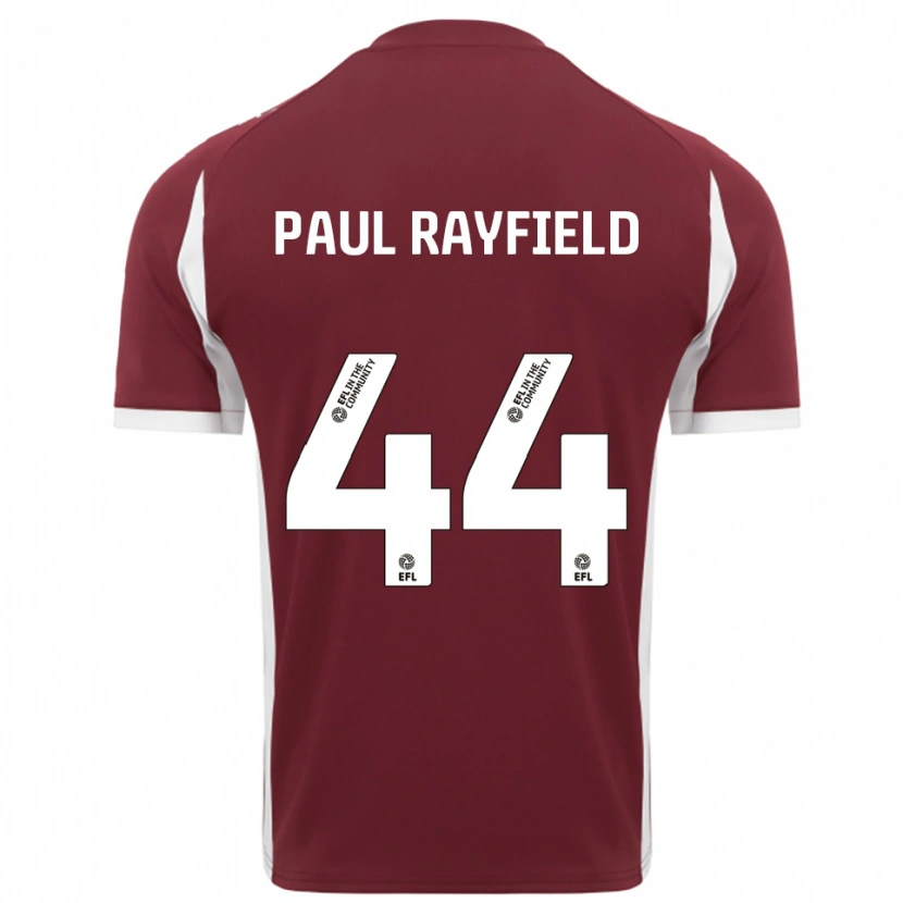 Danxen Børn Josh Paul Rayfield #44 Burgunder Hvid Hjemmebane Spillertrøjer 2025/26 Trøje T-Shirt