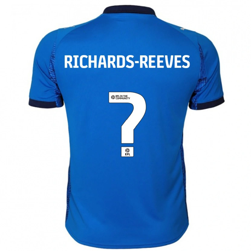 Danxen Børn Phoebe Richards-Reeves #0 Blå Hvid Hjemmebane Spillertrøjer 2025/26 Trøje T-Shirt