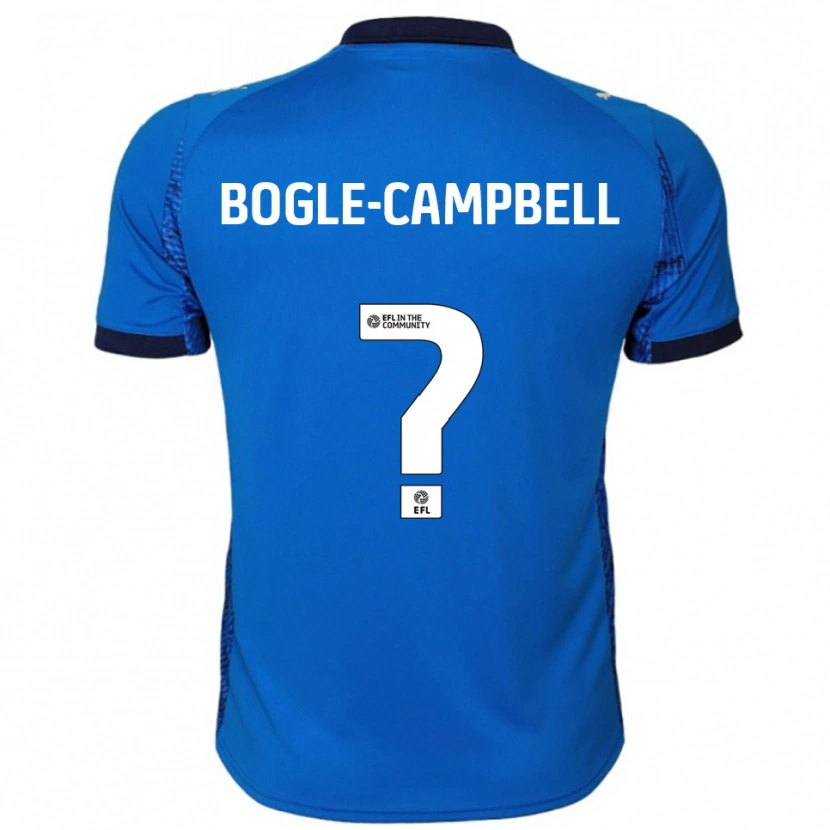 Danxen Børn Ma'kel Bogle-Campbell #0 Blå Hvid Hjemmebane Spillertrøjer 2025/26 Trøje T-Shirt