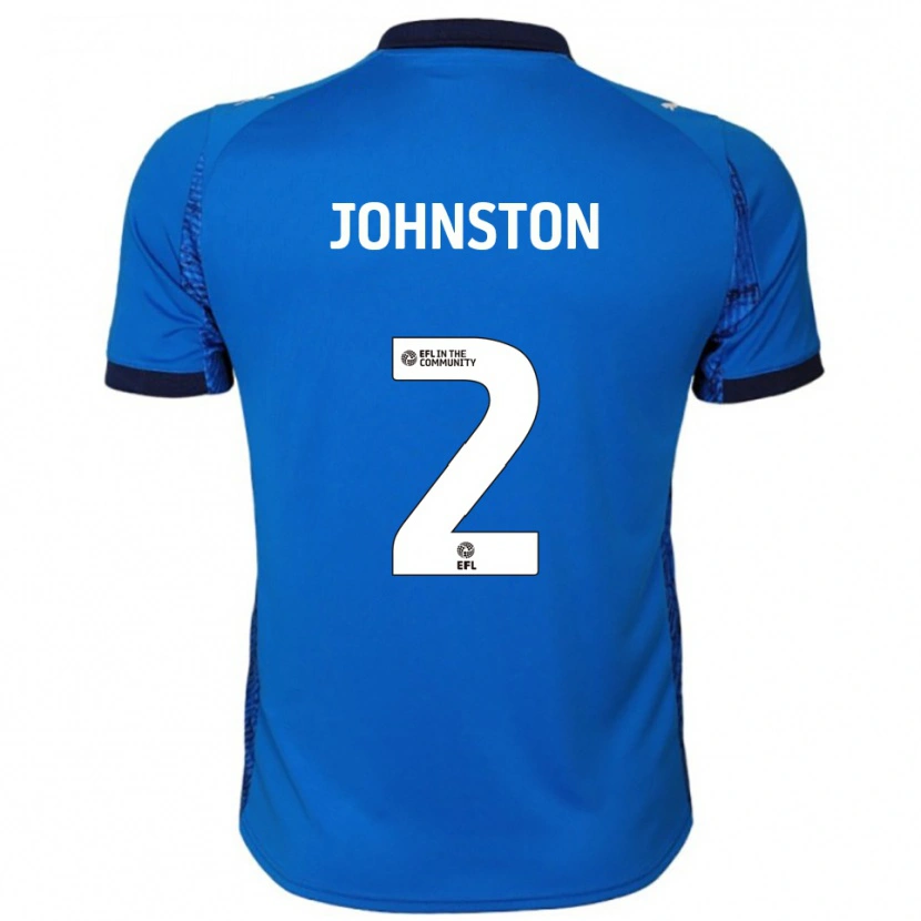 Danxen Børn Carl Johnston #2 Blå Hvid Hjemmebane Spillertrøjer 2025/26 Trøje T-Shirt