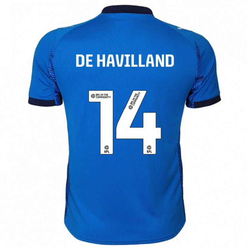 Danxen Børn Ryan De Havilland #14 Blå Hvid Hjemmebane Spillertrøjer 2025/26 Trøje T-Shirt