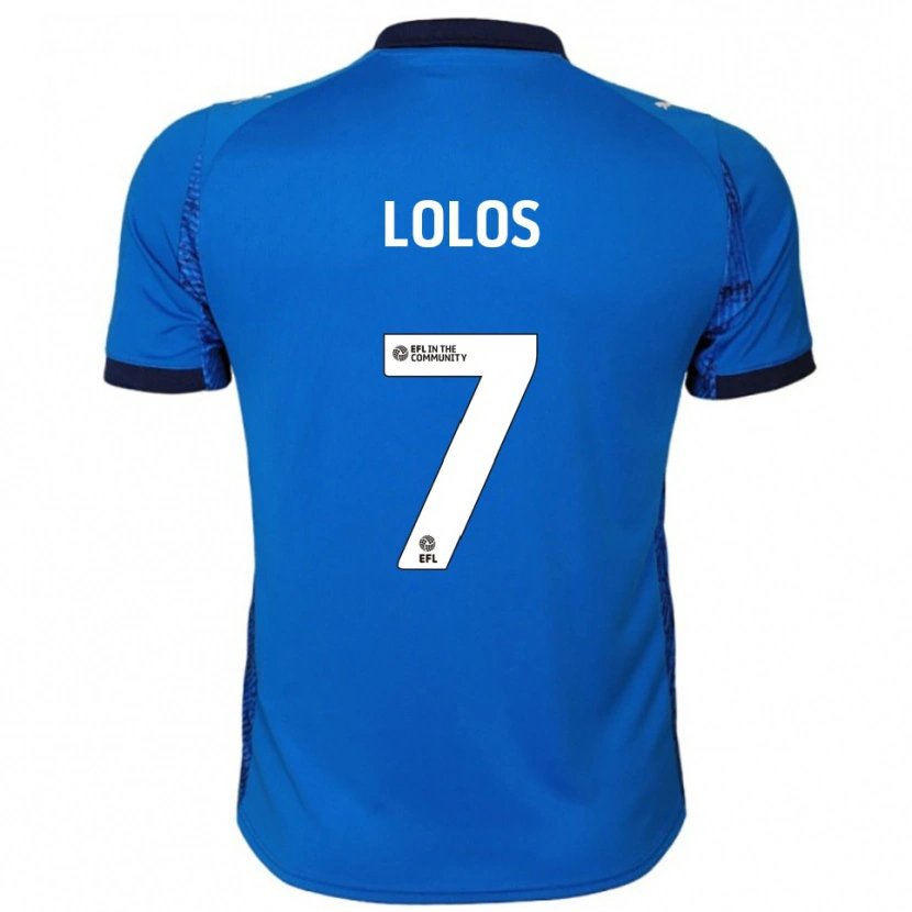 Danxen Børn Klaidi Lolos #7 Blå Hvid Hjemmebane Spillertrøjer 2025/26 Trøje T-Shirt